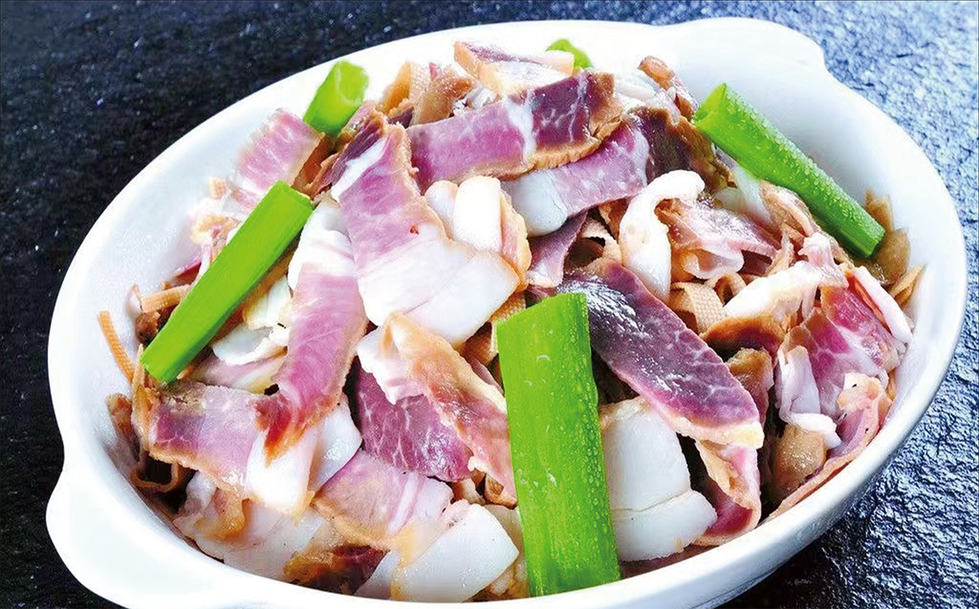 咸肉蒸香菜